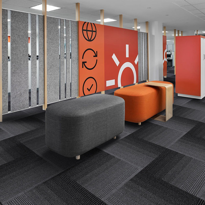 50cm W x 50cm L Textured Cut And Loop Mounting / Installation Required Polypropylene Plastic Carpet Tile