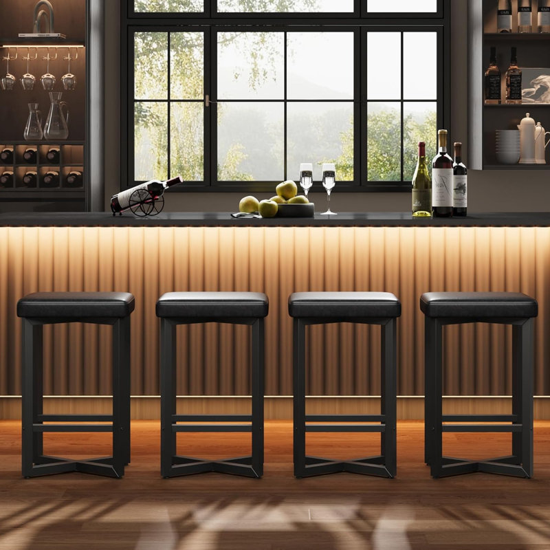 Counter Stool with Metal Frame