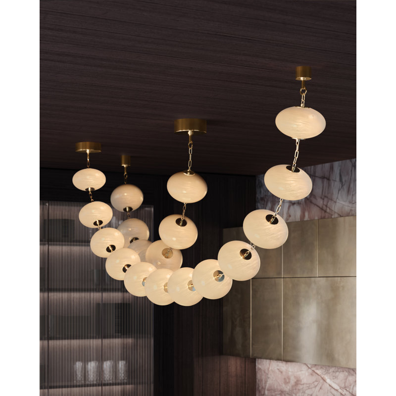 Nephele Chandelier, 59.50" H x 177.50" W x 10" D, 16