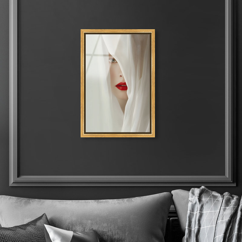 Secret Under Silk Print by Oliver Gal, 25"H x 17"W, Gold Floater Frame