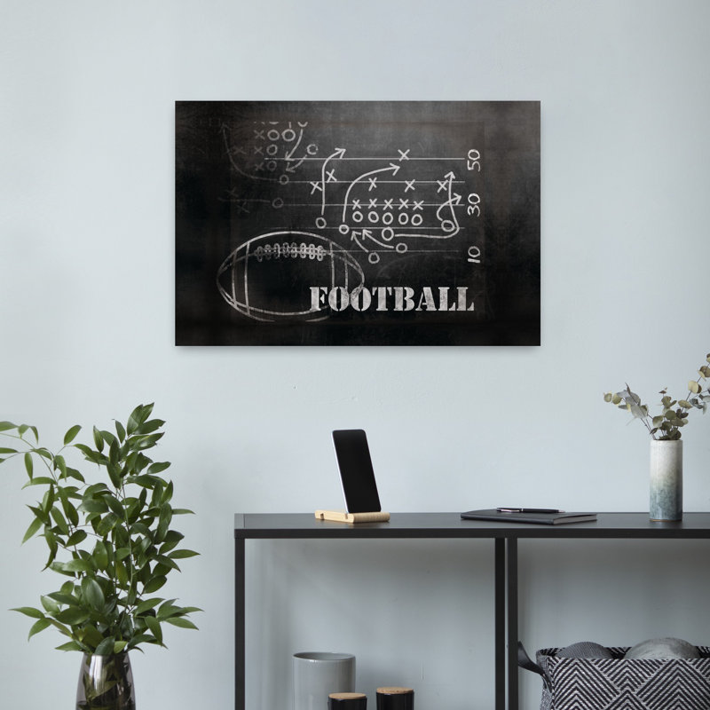 Football joue de l'art contemporain, H 16 po x l 24 po