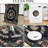 Butterfly 8x10 Rug, Modern Low Pile Carpet for Bedroom Dining Room, Black Area Rugs for Living Room, Tumble Rug for High Traffic Area, Washable Area Rugs Home Decor Use, Non Slip-385079622-391098372