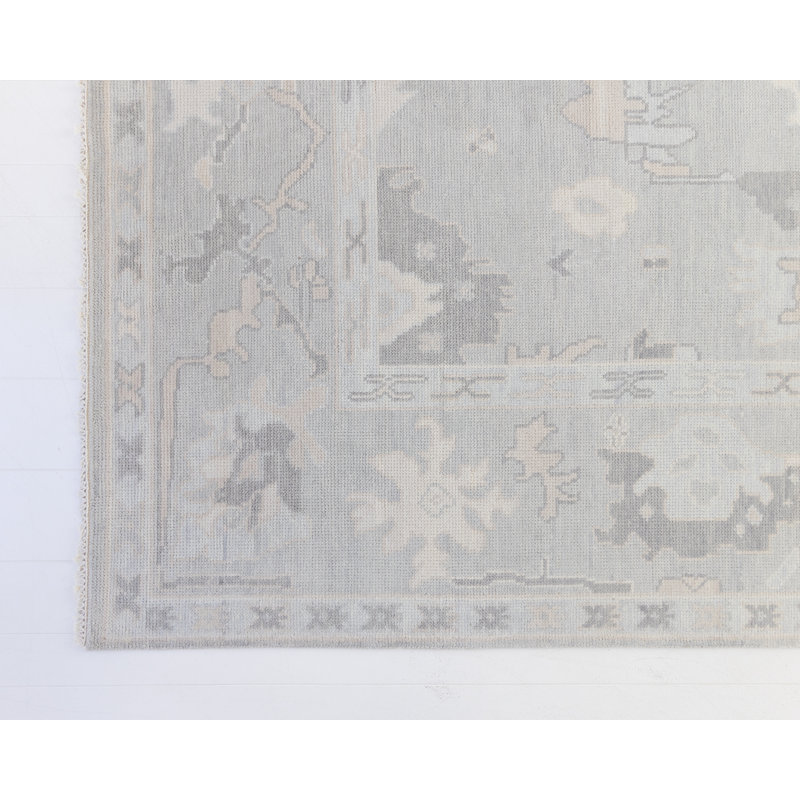 Bea Hand Knotted Wool Abstract Area Rug, Rectangle 9' x 12'