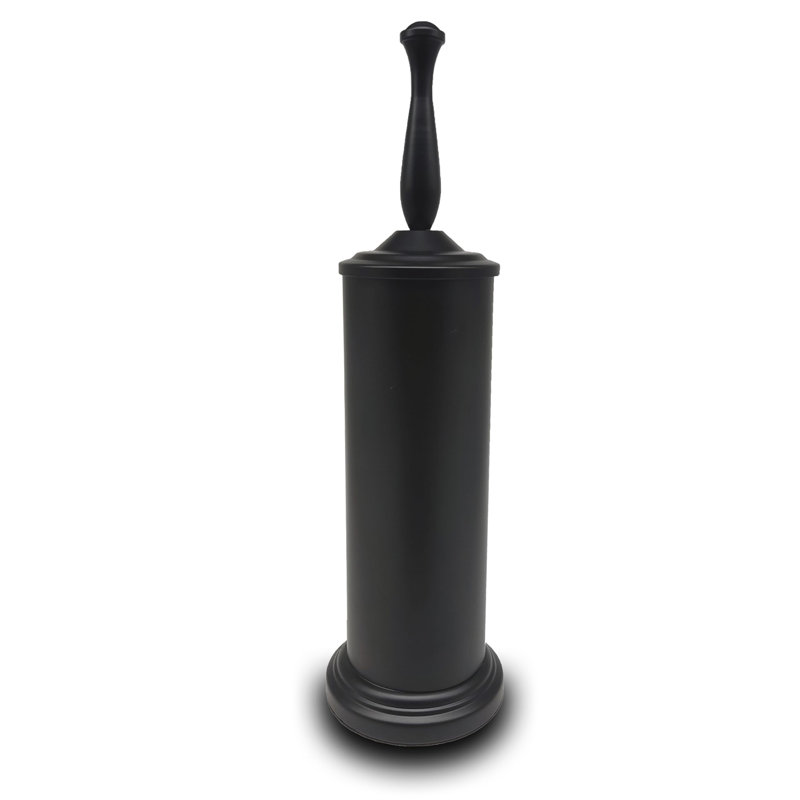Toilet Bowl Brush with Holder, Durable Bathroom Cleaning Tool, 1 (Matte Black)