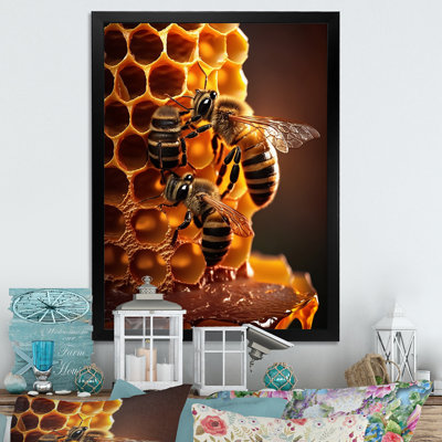 " Honey Bees in Nest " Color Photography Print