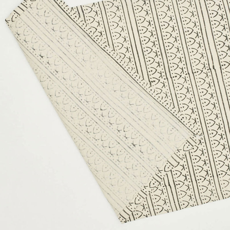 Cotton Twill, Charcoal, 13" x 18", Striped
