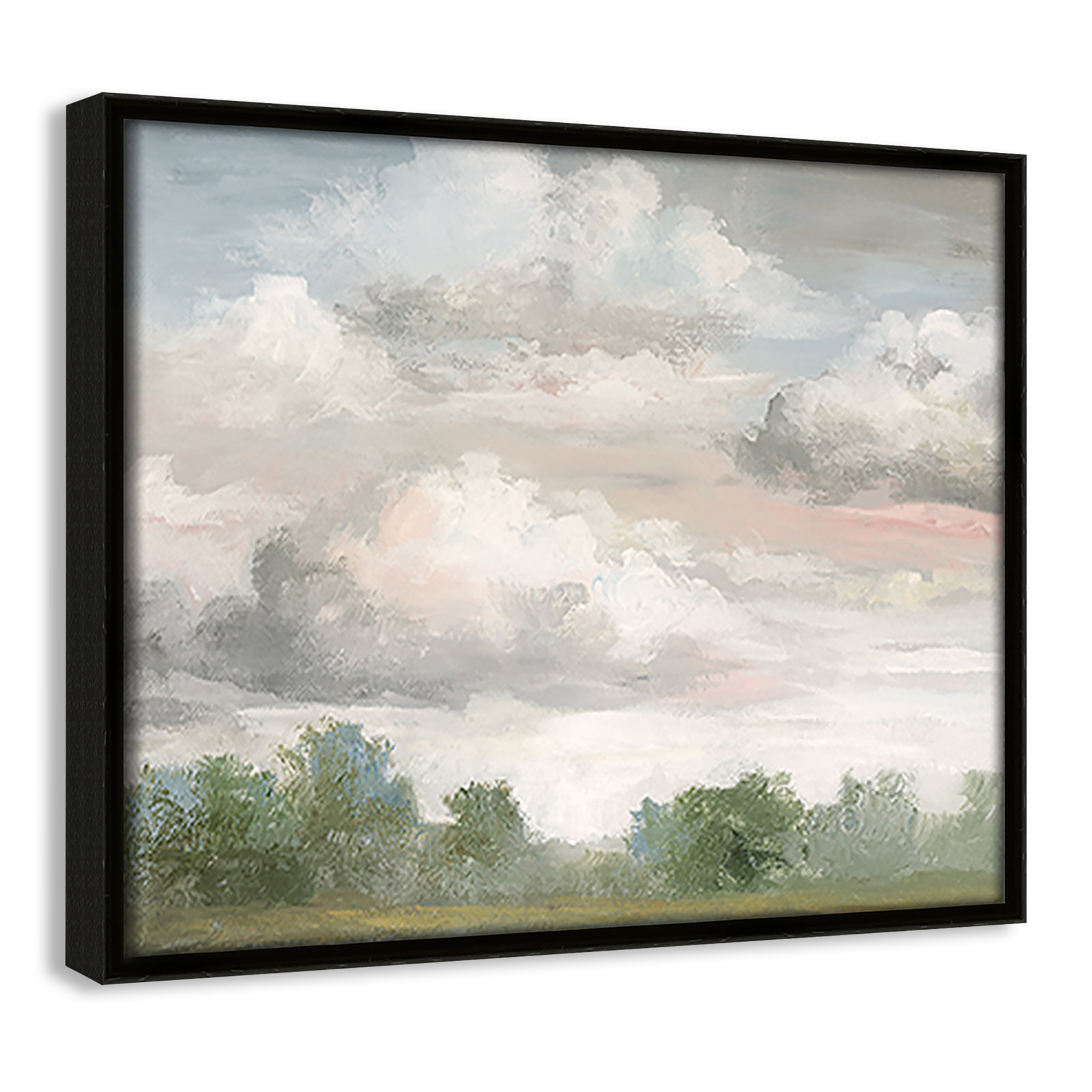 Frangia "Pastel Morning Sky" Print by Nan, Espresso Framed, 9.5" H x 11.5" W x 2" D