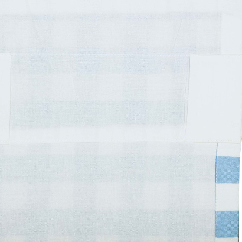  Annie Buffalo Check Gingham Cotton Swag 72" Window Valance, Dusk Blue
