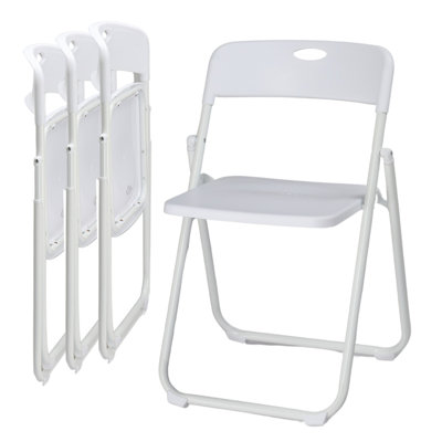 Chaises pliantes en plastique (ensemble de 4)