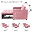 Canapé-lit rembourré capitonné de 55,2 po de largeur avec deux coussins décoratifs-347519045