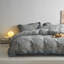 Ensemble de housse de couette rétro en jacquard de coton et lin texturé-110146199-110146204