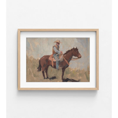 Alcide Ranch Hand I By Jacob Green, Cowboy Art Print, Brown Horse Painting Print, Cowboy On Horse Art,Farmer Art Gift,Horse Art Print,Farm Life Art 179038FN