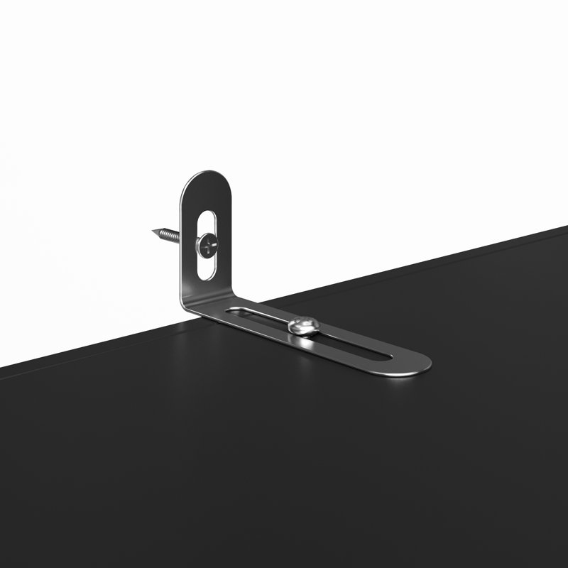 Vitrine lumineuse en verre avec portes coulissantes et tablettes intérieures en verre pour le salon ou le bureau, noir