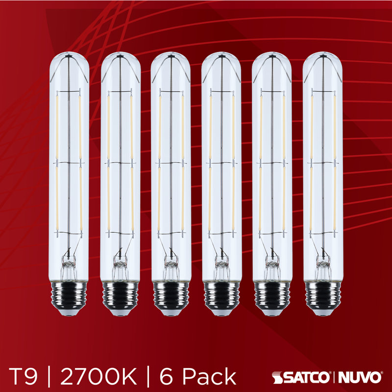 5 watts T9 5 W à culot moyen transparent 3000K CCT 120 Volt, 500 lumens, 2700 Kelvins, 5 W