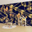 Papier peint adhésif à motif de tuyaux industriels isométriques 3D à bords néon et détails muraux en profondeur H 100 po x l 144 po, papier peint amovible en PVC, autocollant pour chambre à coucher, bureau à domicile-2052384286