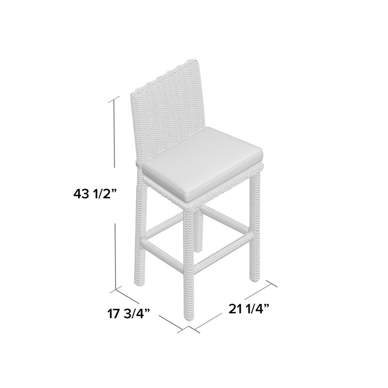 Tabouret de bar avec coussin Pranav, Sangria