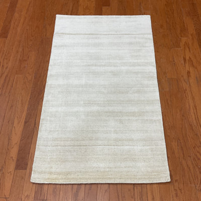  Handmade Modern Gabbeh Bamboo Silk Rug
