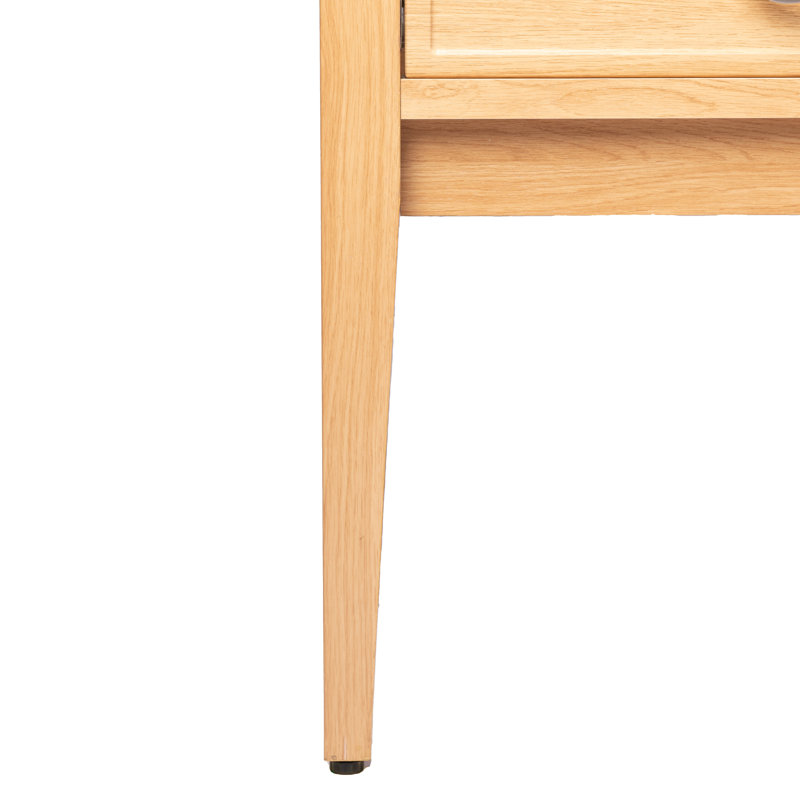 Corbin l 20 po x P 18 po x H 33 po Base de meuble-lavabo autoportant moderne à 1 tiroir seulement (lavabo non inclus), chêne