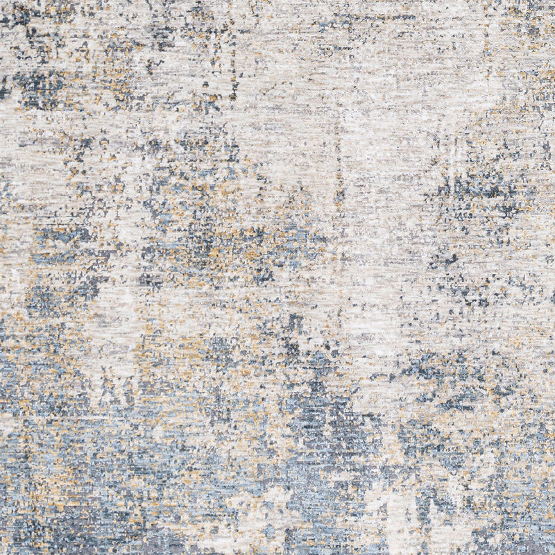 Addisyn Abstract Gray/Denim Area Rug, Rectangle 6'7" x 9'6"