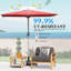 Parasol de patio rectangulaire avec manivelle (base non incluse)-1870865688