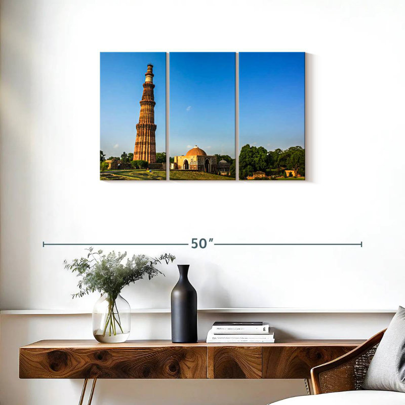 Qutub Minar Tower, 20" H x 33" W