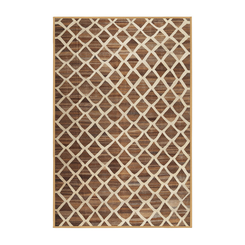 Geometric Indoor Rug, Rectangle 5' x 7'