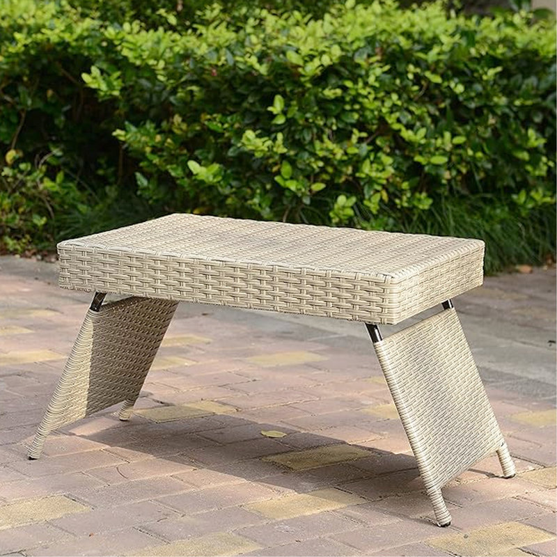 Table pliante portative grise, de conception résistante aux intempéries, légère et pliable pour le rangement, sans assemblage, profondeur de produit de 23,8 po, largeur de 15,78 po, hauteur, installation extérieure rapide idéale,
