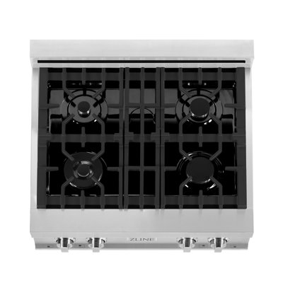 ZLINE 30" Porcelain Gas Stovetop in Fingerprint Resistant with 4 Gas Burners