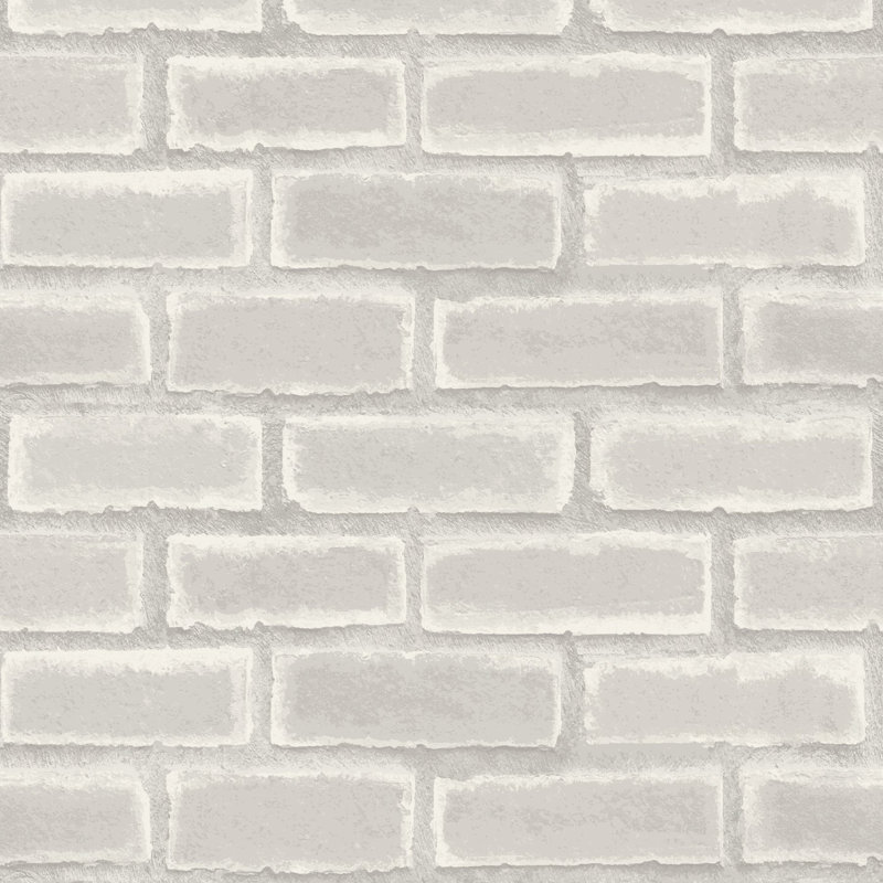 Wrigley - Chalk White Brick Wallpaper