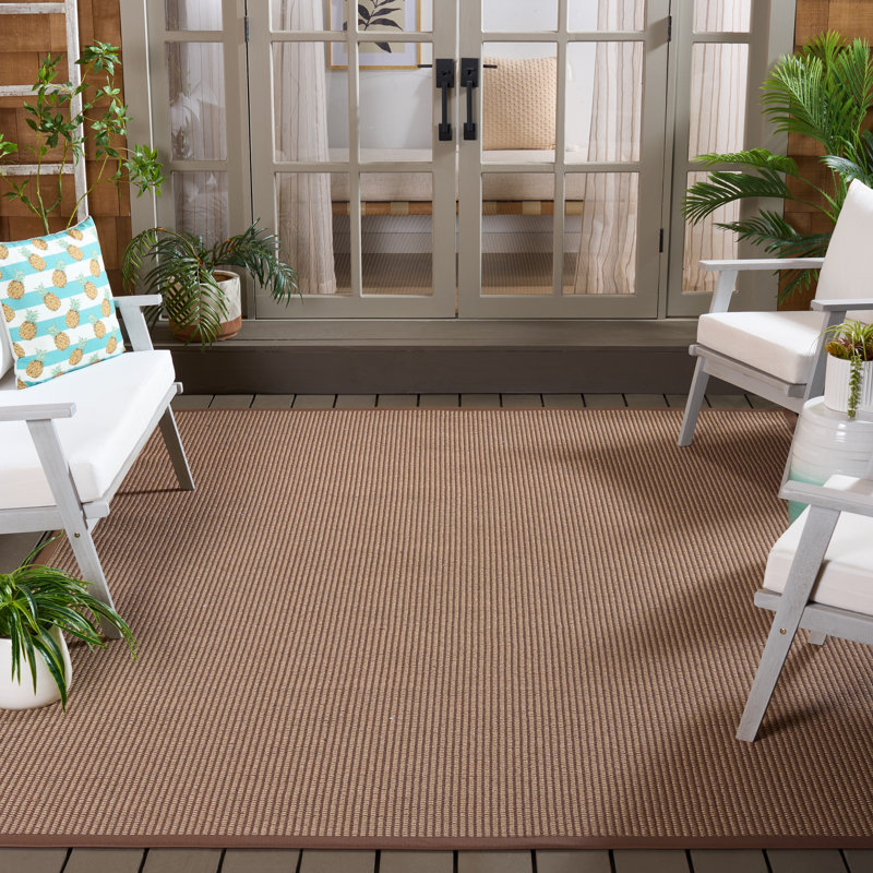 Moda Faux Sisal 102 Area Indoor/Outdoor Area Rug In Marble / Brown, Rectangle 8' x 10'