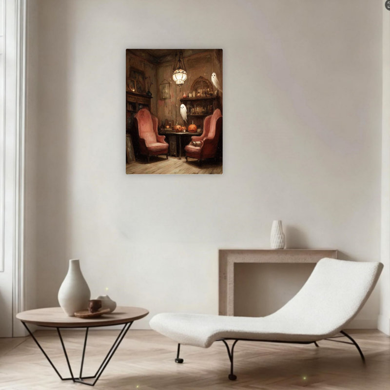 Art mural rétro sur toile 24 "x 36" Haunted Parlor