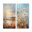 Ensemble de 3 art mural prairies à motif floral prairies et sérénité infinie-1035702012