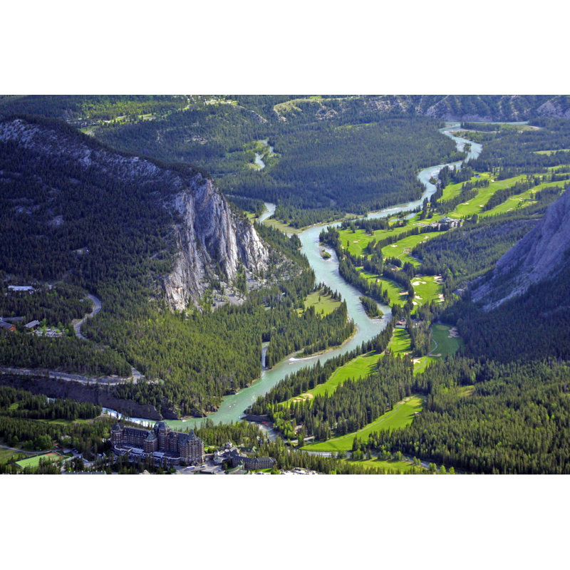 Espana Bow River Through Banff 1 Piece Wrapped Canvas Wall Art, 81cm H x 122cm W x 3.8cm D