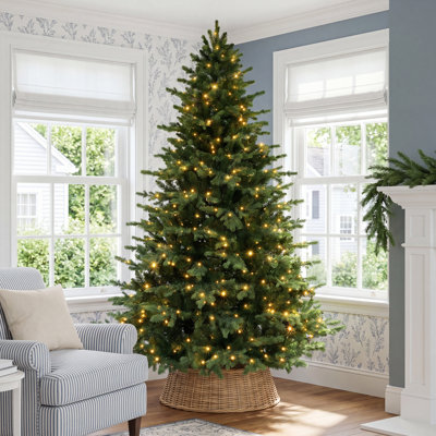 7.5' Artificial Fir Christmas Tree with Color & Clear Lights