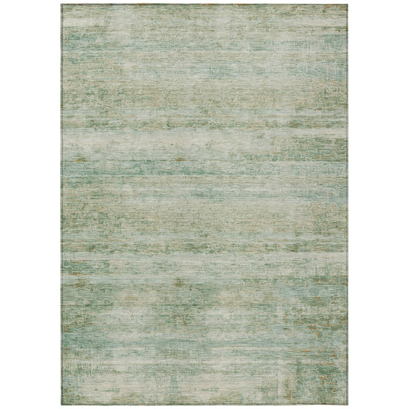 Machine Washable Indoor/Outdoor Colman ACN2154 Striped Rug, Rectangle 8' x 10'