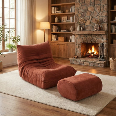 Fauteuil à billes avec repose-pieds