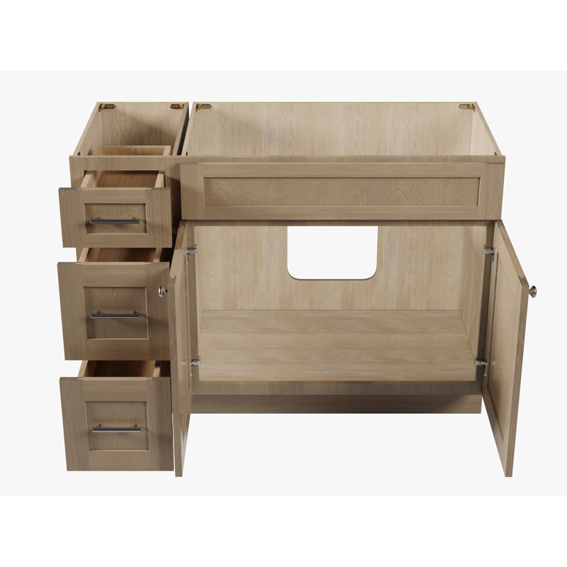 Base de meuble-lavabo simple 48 po Disar, Chêne naturel