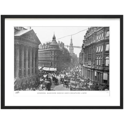 London, Mansion House and Cheapside C1890 1 Piece Single Picture Frame Wall Art
