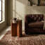 Table d'appoint en bois d'acacia Phoenix avec plateau en métal-2143982434