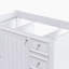 Meuble-lavabo de 36 pouces, sans lavabo, avec une armoire et trois tiroirs, fabriqué en panneau de fibres à densité moyenne, en blanc