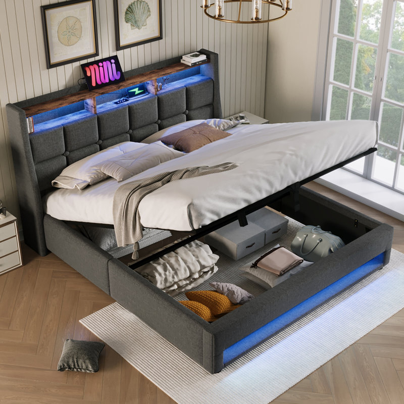 Bed, Double (4'6), Grey