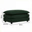 Canapé modulaire 2 places modulaire avec repose-pieds pour petits espaces | Vert sauge | Chenille-537986925