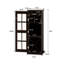 Armoire à vin moderne avec porte en verre à trois couches, avec tiroir et support à vin en forme de X, pour le salon, la cuisine, la salle à manger, le bar