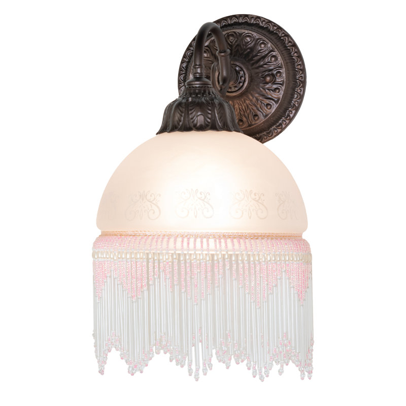 Applique murale 8 po de largeur, H 8 po x l 8 po x P 8 po, Rose clair