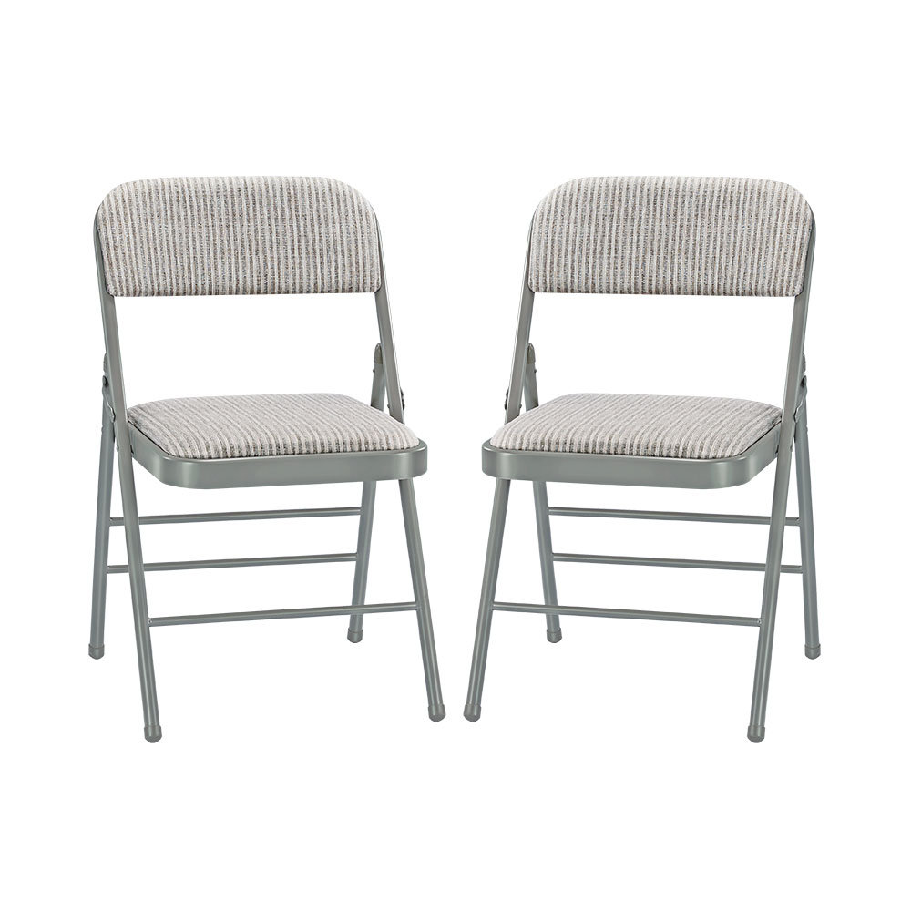 Kenidie Fabric Padded Stackable Folding Chair Set of 2 (Set of 2) Inbox Zero 