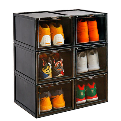 6 Pair Stackable Shoe Storage Box