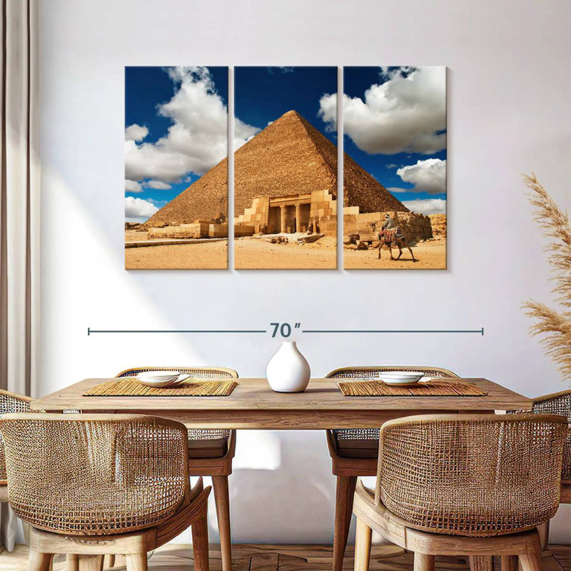 Adella Egyptian Pyramid, 36" H x 57" W
