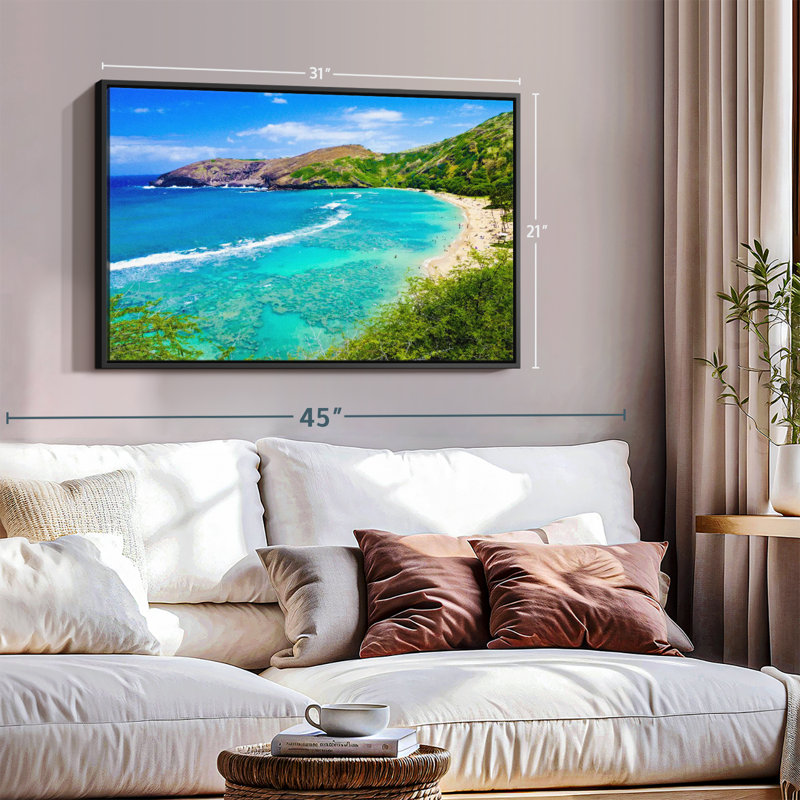 Impression sur toile Snorkel Bay Oahu, H 21 po x l 31 po