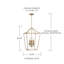 Luminaire suspendu 4 lumières Heidrun-91030174