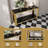 Top And Bottom Double Layer Tempered Glass Console Table And Mirror Finished Stainless Steel Frame-163315424-163315455